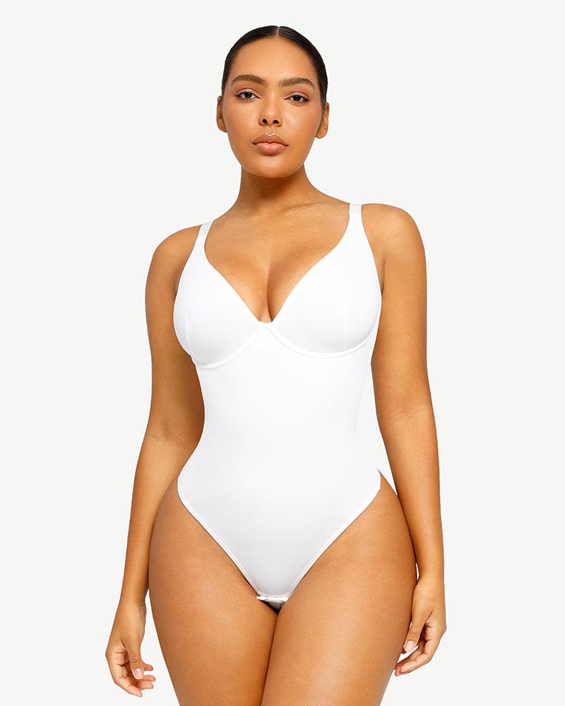 Express- Body Contour Compression Silky High Neck Thong Bodysuit