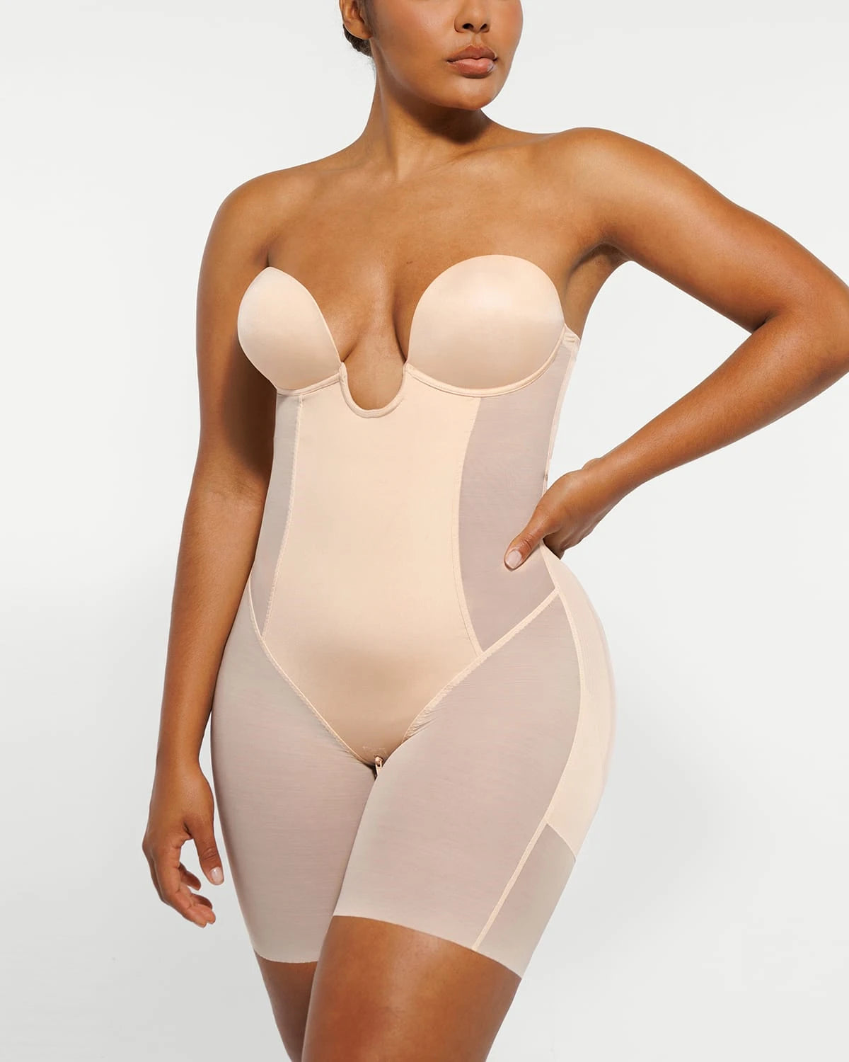 Deep plunge bodysuit shapewear on sale