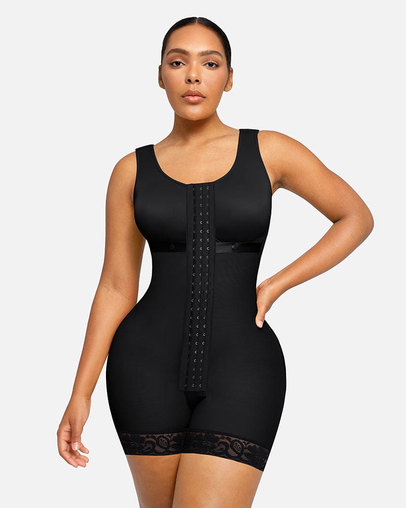 X/L Plus Size Zipper-breasted Bodysuit for Women Tummy Control