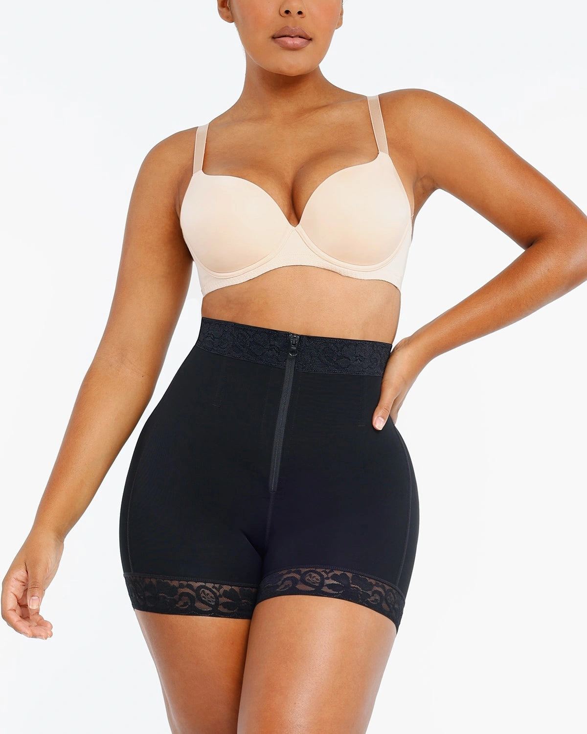 Plus Size Shaping Shorts Butt Lifting Shorts with Steel Boned