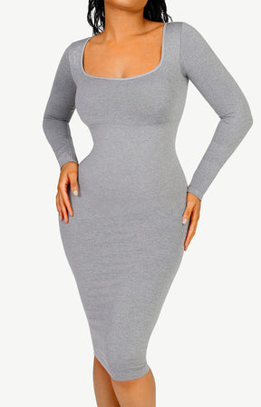 Seamless Square Neck Shaping Dress