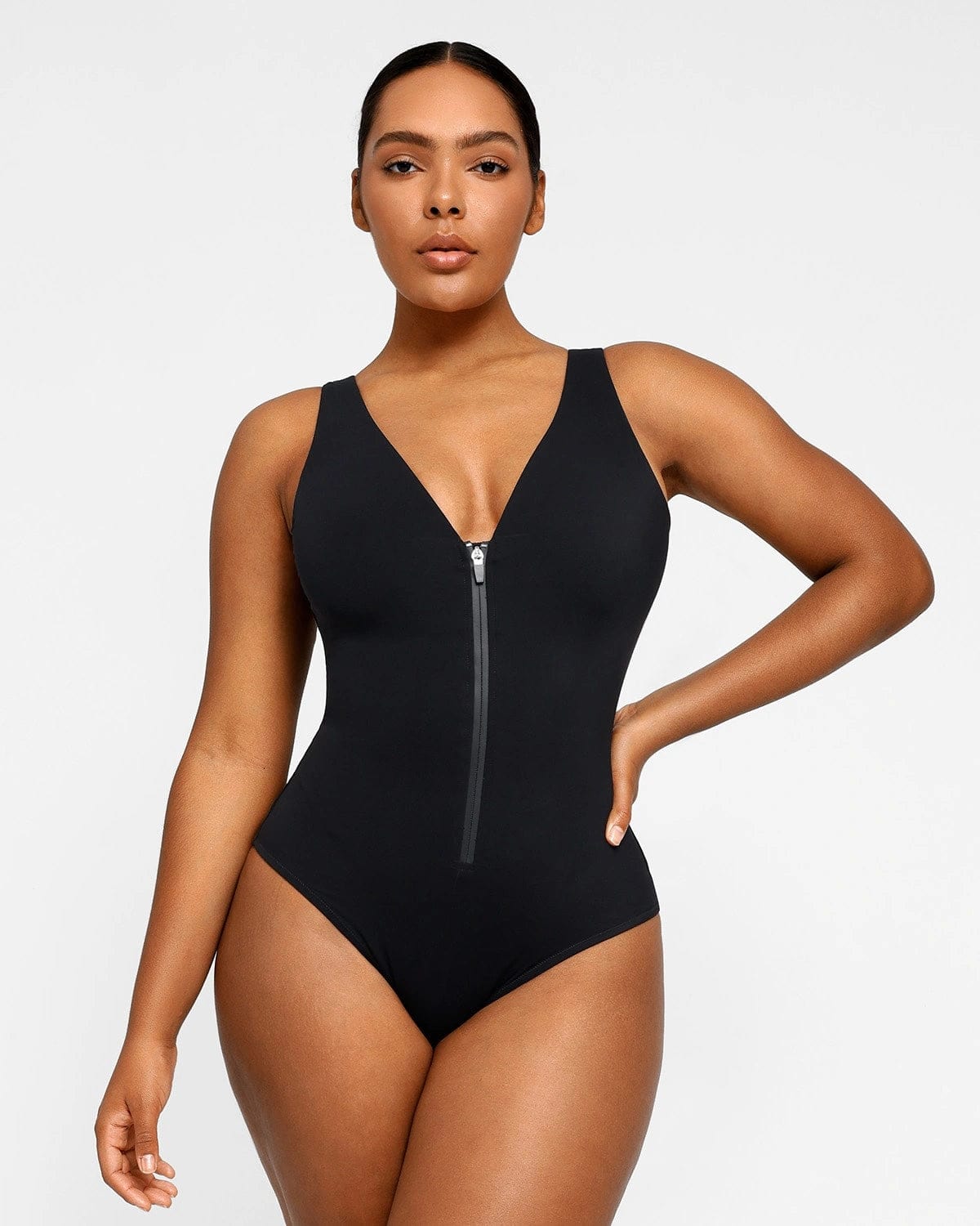 Smart Sculpt Ruched Twist-Front Shaping Swimsuit
