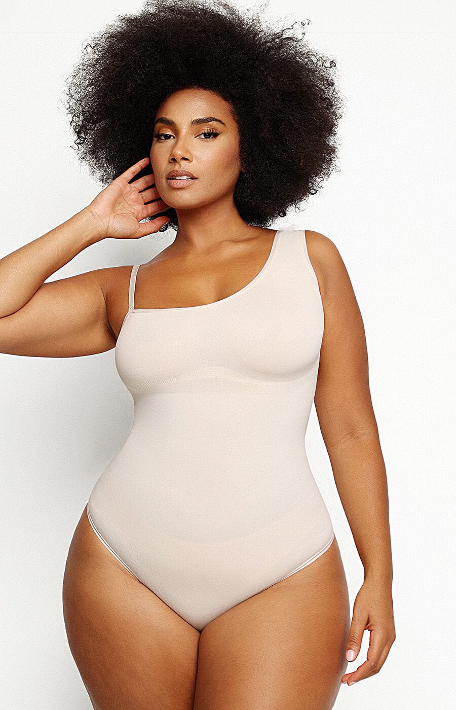 Lightly Shaping No Show Comfortable Shapewear Romper Bodysuit