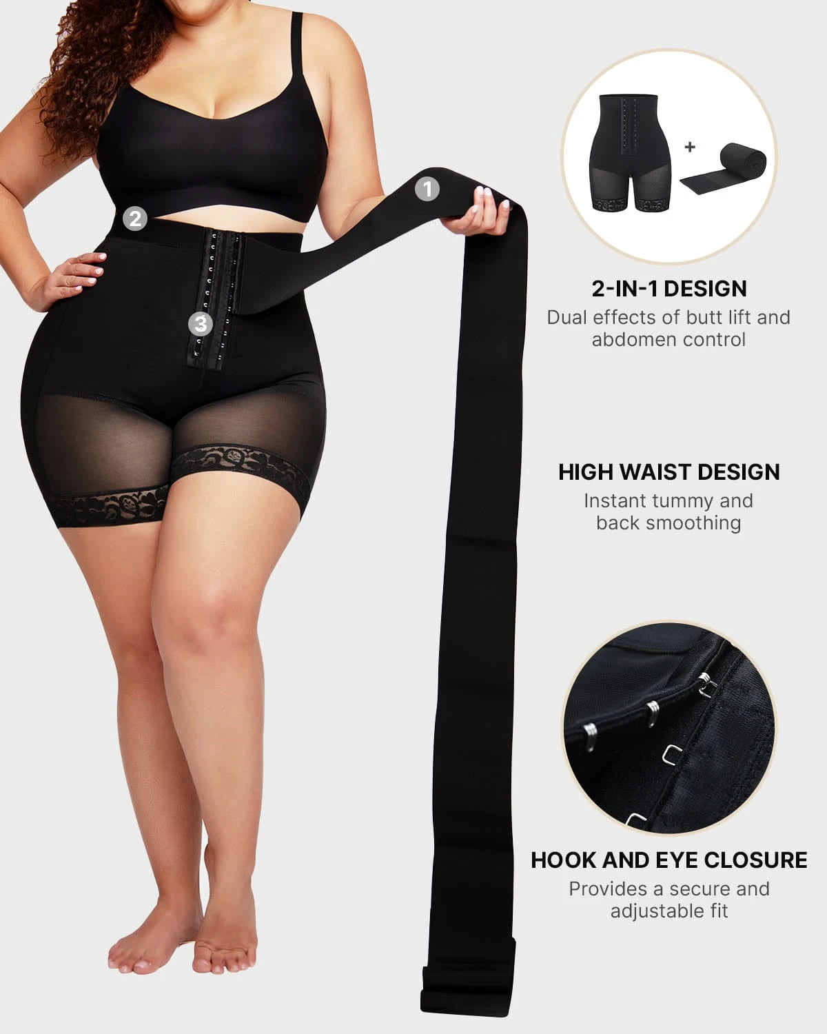 AirSlim® 2-In-1 High-Waisted Booty Lift Shaper Shorts