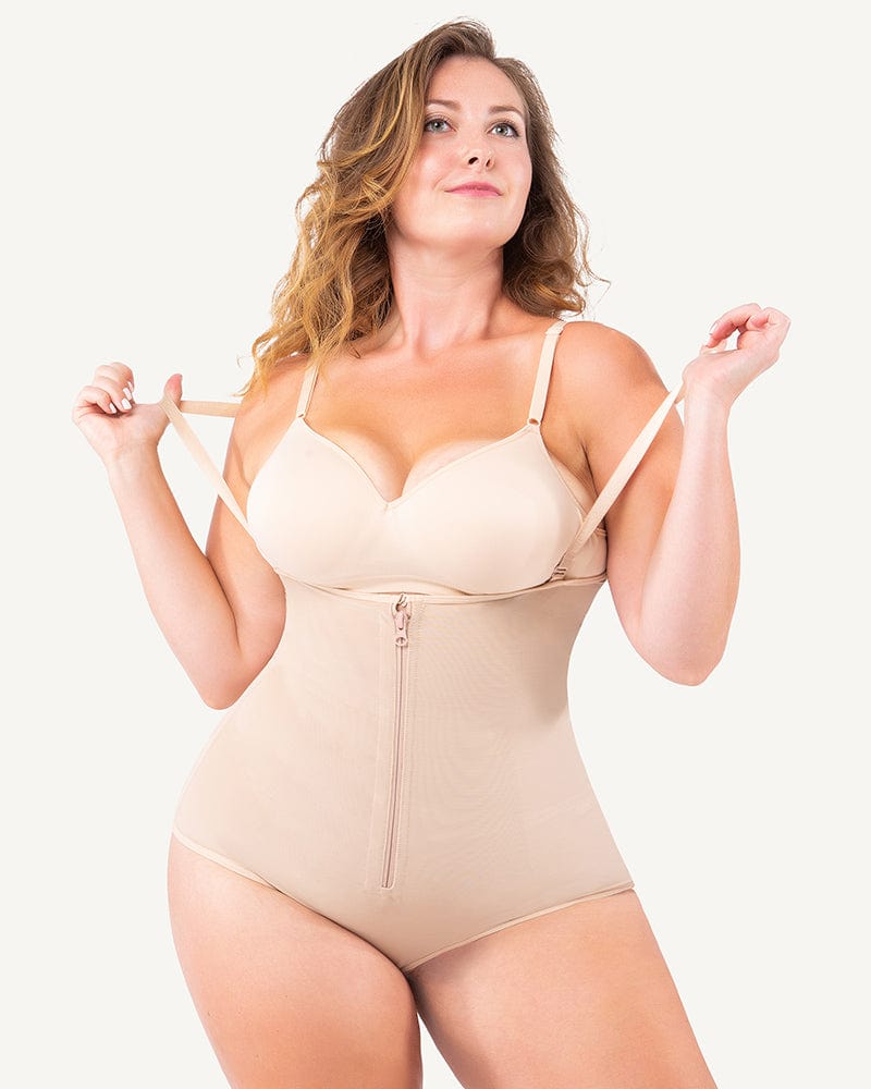 Zip Jumpsuit Shaper Tummy Control Peach Butt Lift S-XL Women′ S