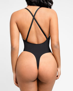 uSecee Women's Backless Shapewear U Plunge Bodysuit Backless Thong