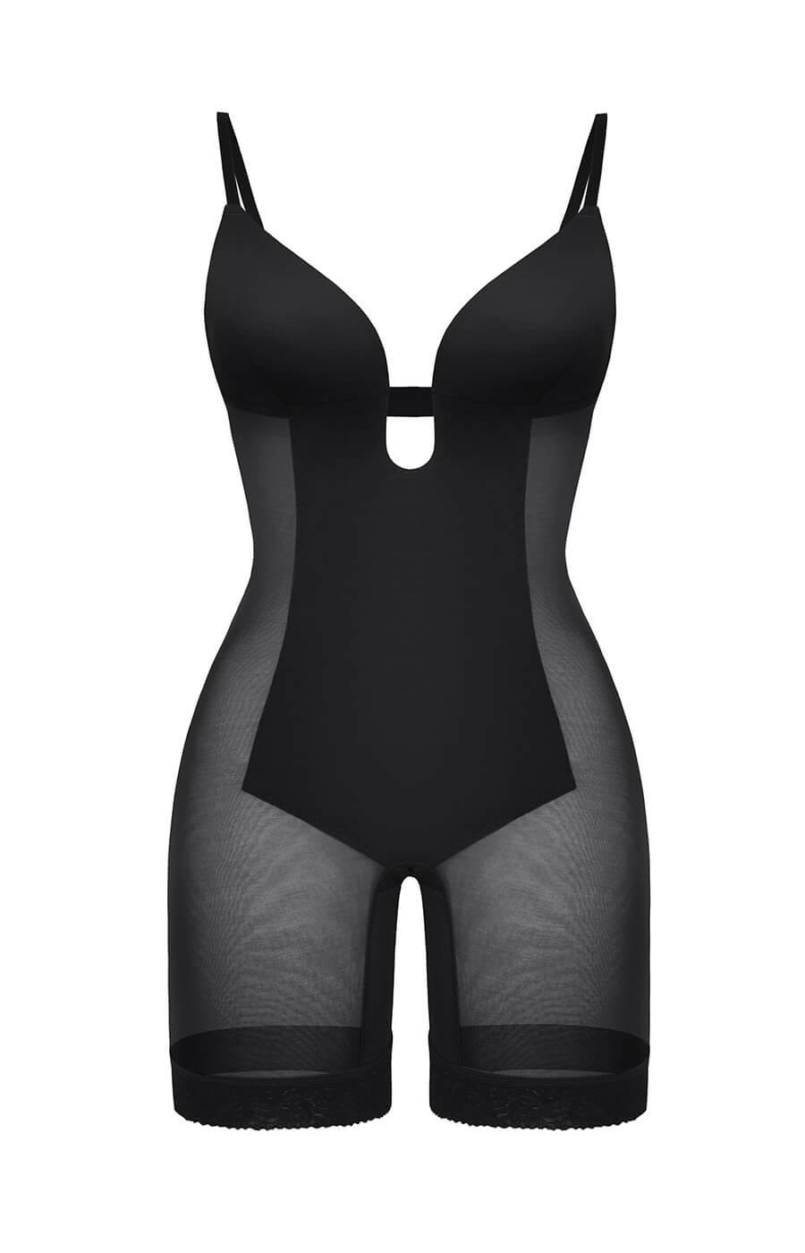 Bright FULL BODY SHAPER WIRED PLUNGE COLLAR SMOOTH SILHOUETTE