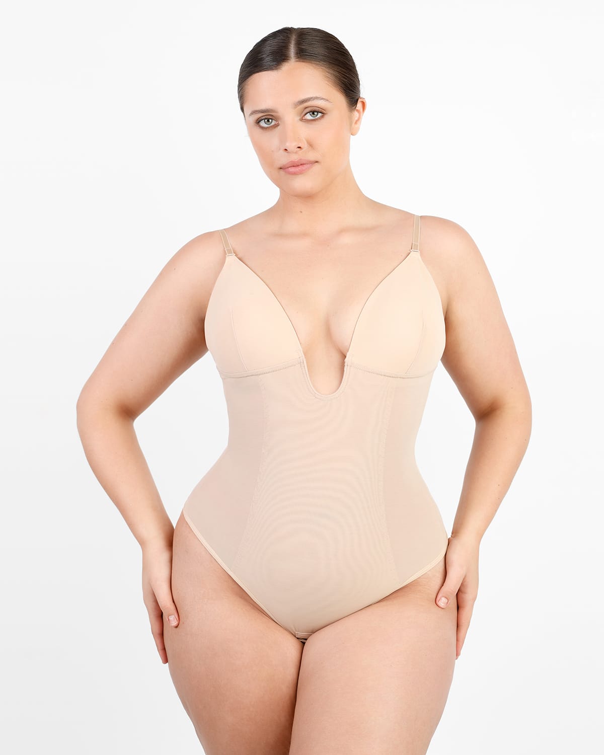 Womens Full Body Shaper Backless Bodysuits Tummy Control Shapewear