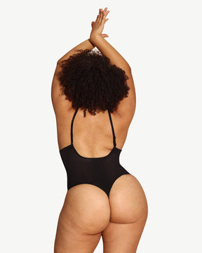 Backless Shapewear Bodysuit Backless Shapewear Underwear Seamless Thong for  Party, Working, Travel (Color : Black, Size : Small)