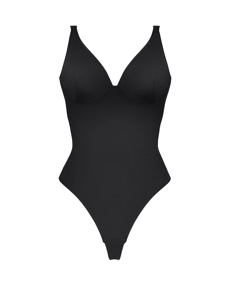 Express Body Contour High Compression Double V-Neck Bodysuit Women's S