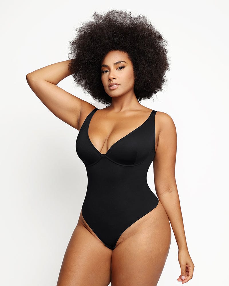 Express- Body Contour Compression Silky High Neck Thong Bodysuit