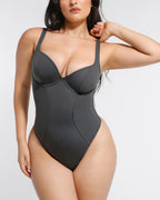 AirSlim®  Chic Scoop Neck Thong Bodysuit