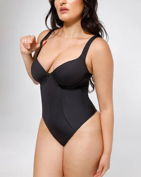 AirSlim®  Chic Scoop Neck Thong Bodysuit