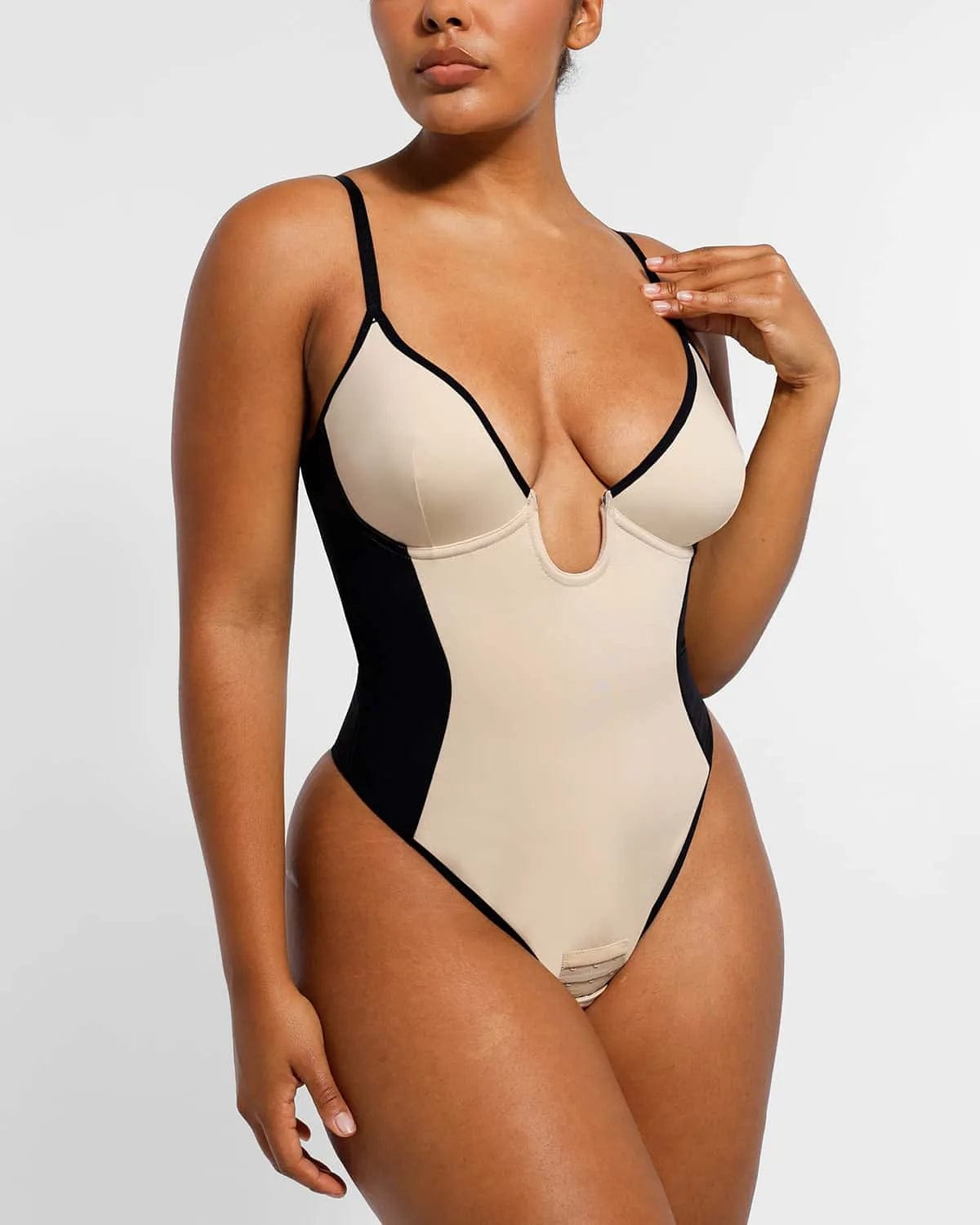 AirSlim® Deep Plunge Thong Shaping Bodysuit