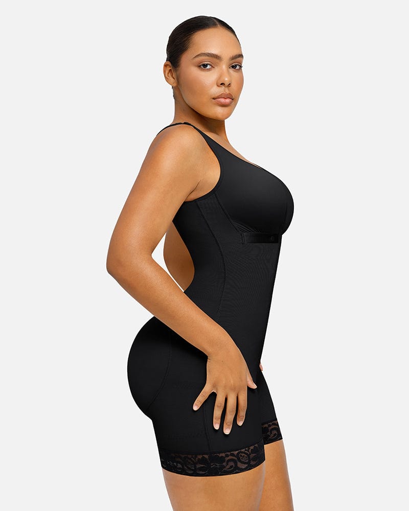 LMYLXL Fajas Colombianas Sexy Neck Bodysuit Long Sleeve Thong Shapewear  Women Tummy Control Body Shaper Bodycon Jumpsuit Tops