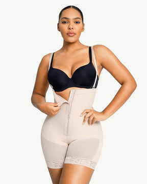 Lolmot Shapewear for Women Tummy Control Full Body Shaper Zipper Open Bust  Bodysuit Butt Lifter Thigh Slimmer Bodysuit for Women Daily Life
