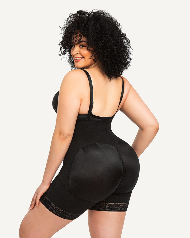 ₪53-Bodysuit Shapewear Women Full Body Shaper Tummy Control Slimming Sheath  Butt Lifter Push Up Thigh Slimmer Abdomen Shaper-Description
