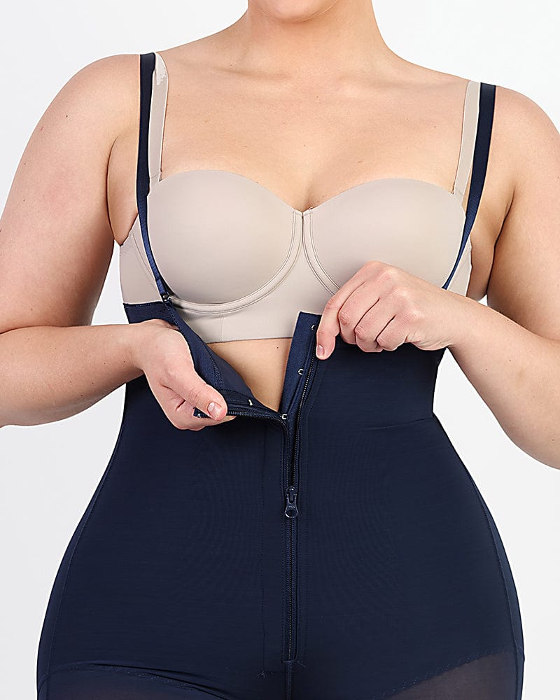 Herrnalise Firm Shapewear for Women Tummy Control Ladies Solid Push-Up  Lingerie StretchRemovable Sling Body Shaper Bodysuit Blue