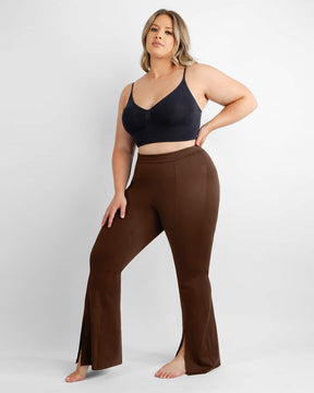 Designer Flare Skinny Brown Flare Leggings For Women Full Length, Mid  Elastic Waist, Plus Size XXXL Ideal For Jogging, Workouts, And Active Wear  From Designershirt777, $21.5