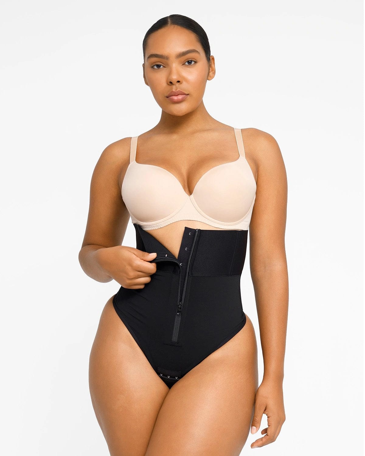 Sculpt from the waist down with this amazing tummy control thong by Bella  Body Shapewear, designed with a flattering high waist that hits