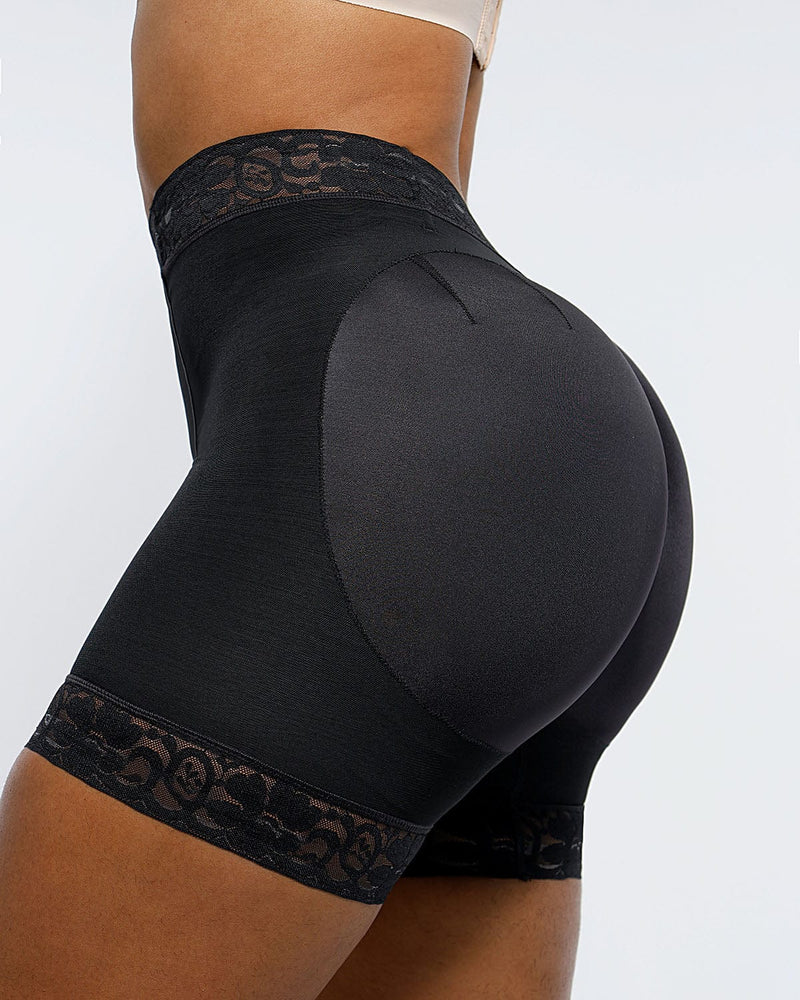 Plus Size Seamless Lace Panties With Butt Lift High Waist High