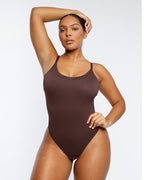 Bundle 1 Cami Thong Bodysuit + 1 Front Slit Flare Legging