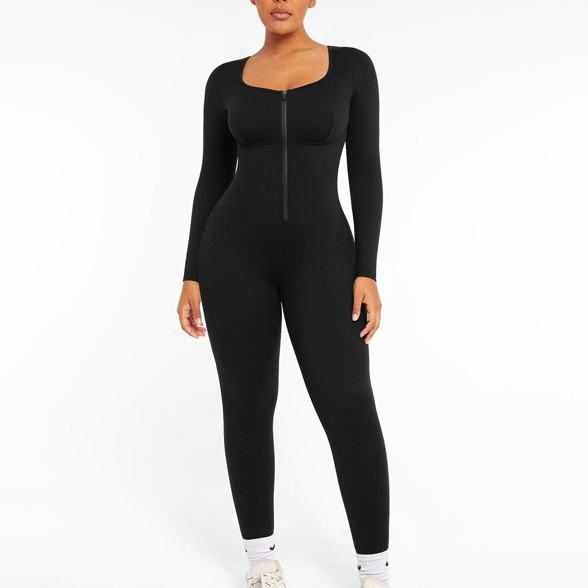 ❤️Paid Partnership 😍 So in love with this AirSlim® ElasticFuse Waistband  Shaping Jumpsuit @shapellxofficial 💕Black 💕S-3X