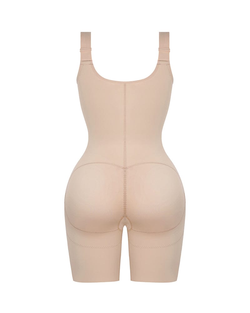 Post-Surgical Short Girdle with Side Zippers And Wide Straps