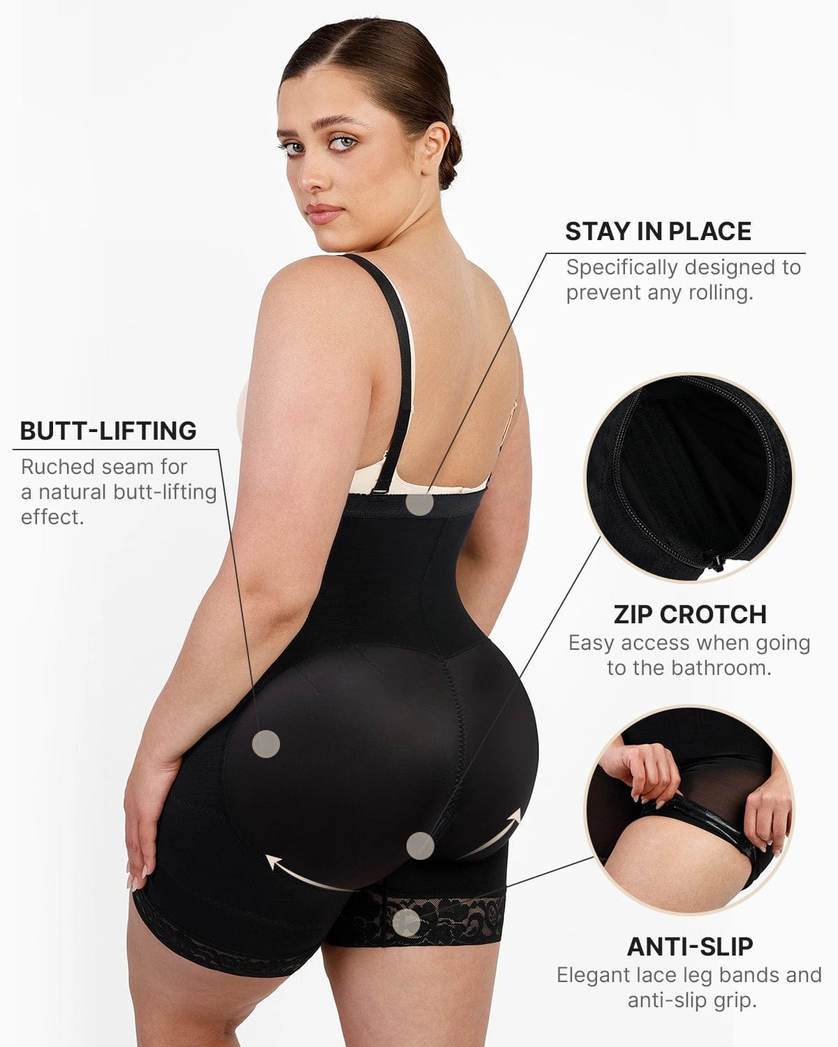 Hi-Waist Postpartum Zip Tummy Control Briefs Cotton Crotch Butt Lifter  Shapewear Girdle Waist Belly Panties (Color : Skin Color, Size : X-Large)