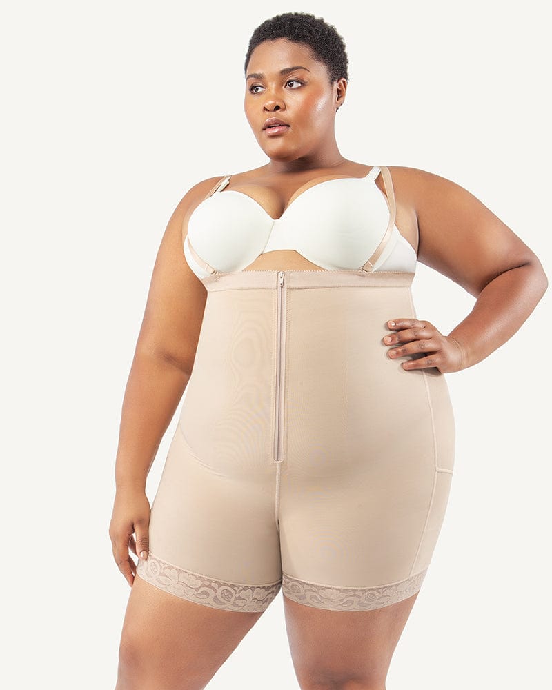 SHAPELLX Butt Lifter Shapewear Tummy Control Shorts For Women Waist Cincher  With Hook Zipper Closure Body Shaper Wear