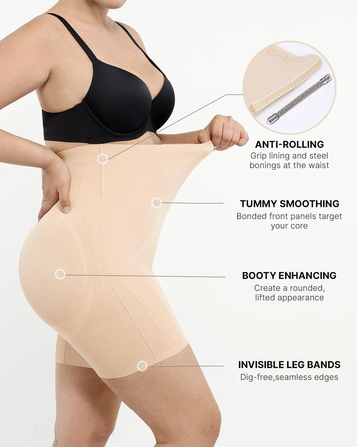 AirSlim® Tummy Control Flawless Smoothing Mid-Thigh Shorts