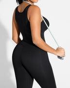 AirSlim® Zipper Front Slit Sports Jumpsuit