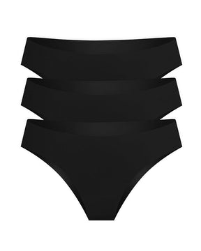 3-pack seamless high waist Briefs, Black