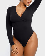 Cozy Ribbed Chic Cut-Out Bodysuit