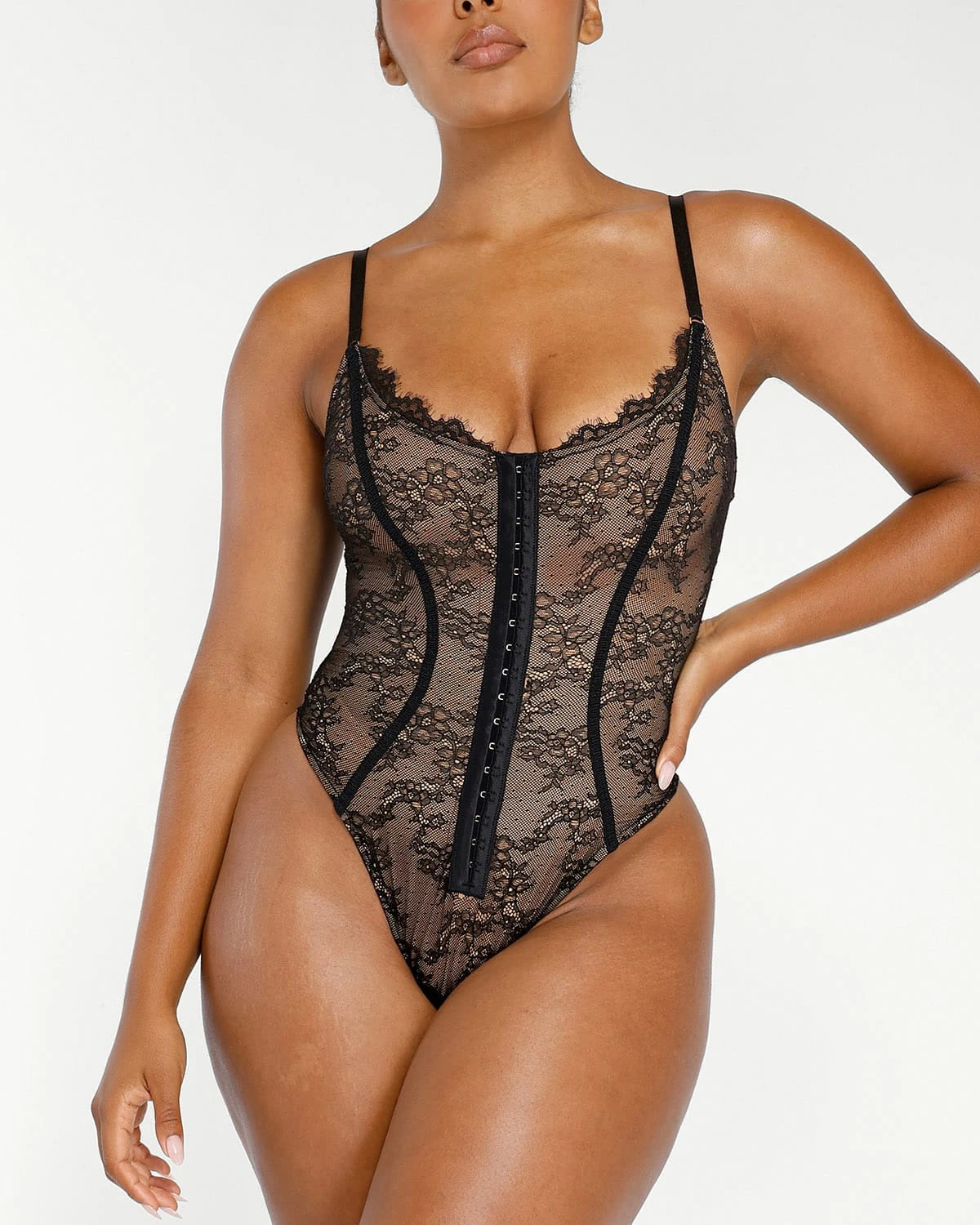 Lace Glamour Flawless Fit Thong Bodysuit
