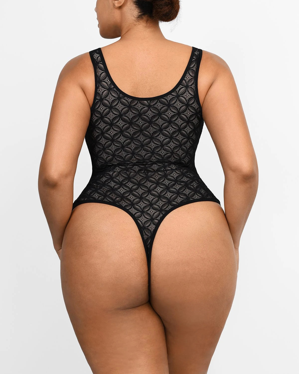 Lace Glamour Geometric Sculpting Bodysuit