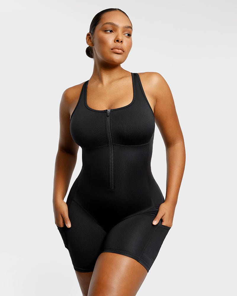 Body Shaping Long-Sleeved Sports Jumpsuit