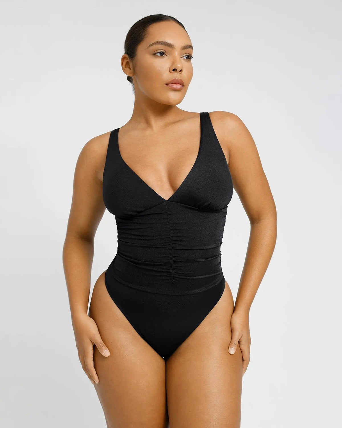 Pearlshine Active V Neck One Piece Swimsuit