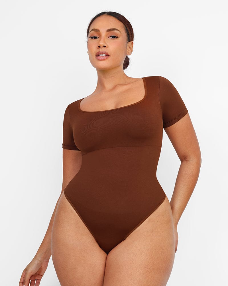 SHAPELLX Shapewear Bodysuit Tummy Control for Women Deep V-neck Sculpting  Tank Top Thong Body Shaper Smooth Body suits : : Clothing, Shoes 