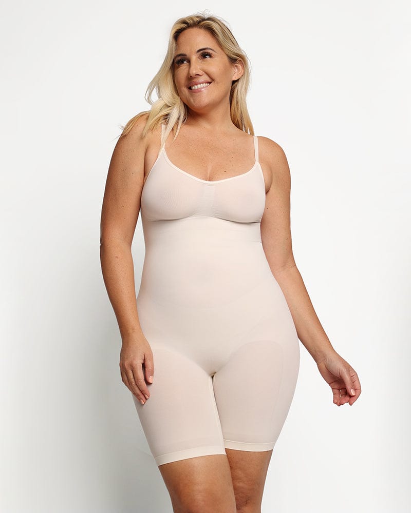  Full Body Shapewear Tummy Control Waist Trainer Vest Full  Body Shaper Postpartum Girdle Jumpsuit Coffee M/L
