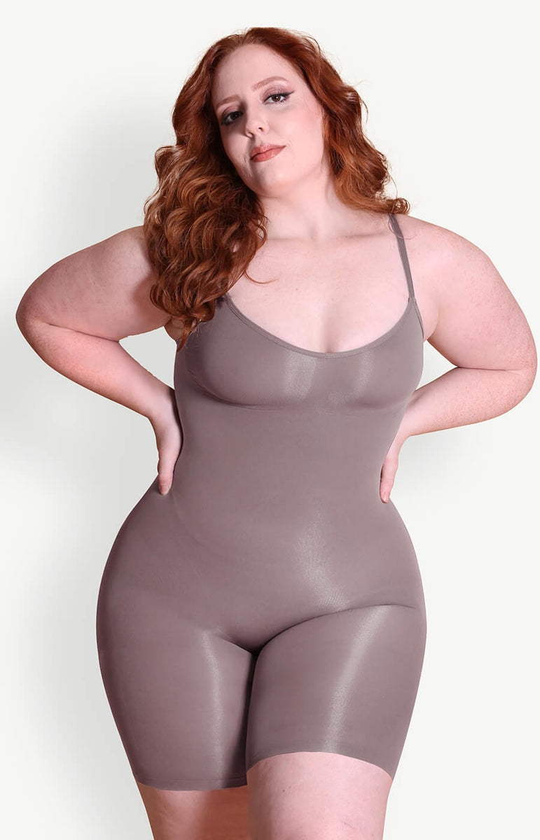 SHAPELLX Lace Glamour Geometric Sculpting Bodysuit Tummy Control