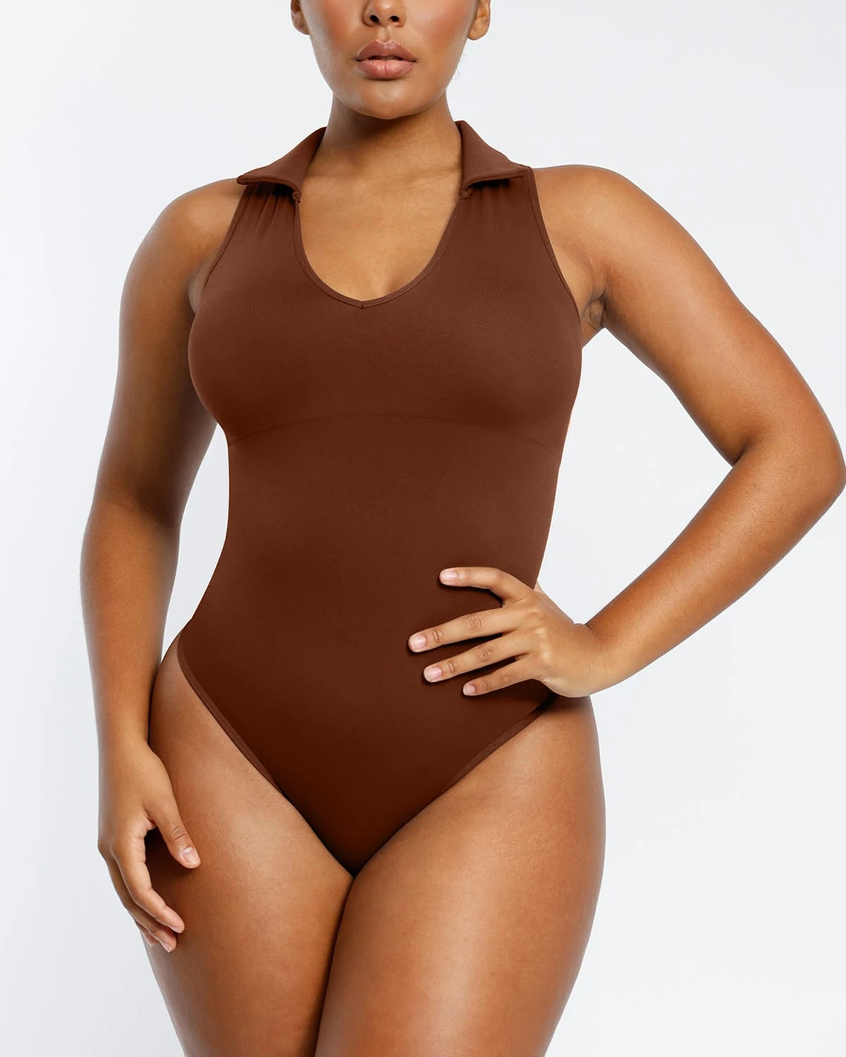 PowerConceal™ Polo Sleeveless Bodysuit