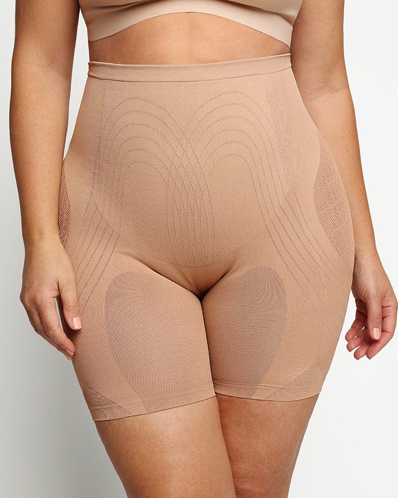Women Tummy Control All-Day Boned High-Waist Short Pants Butt