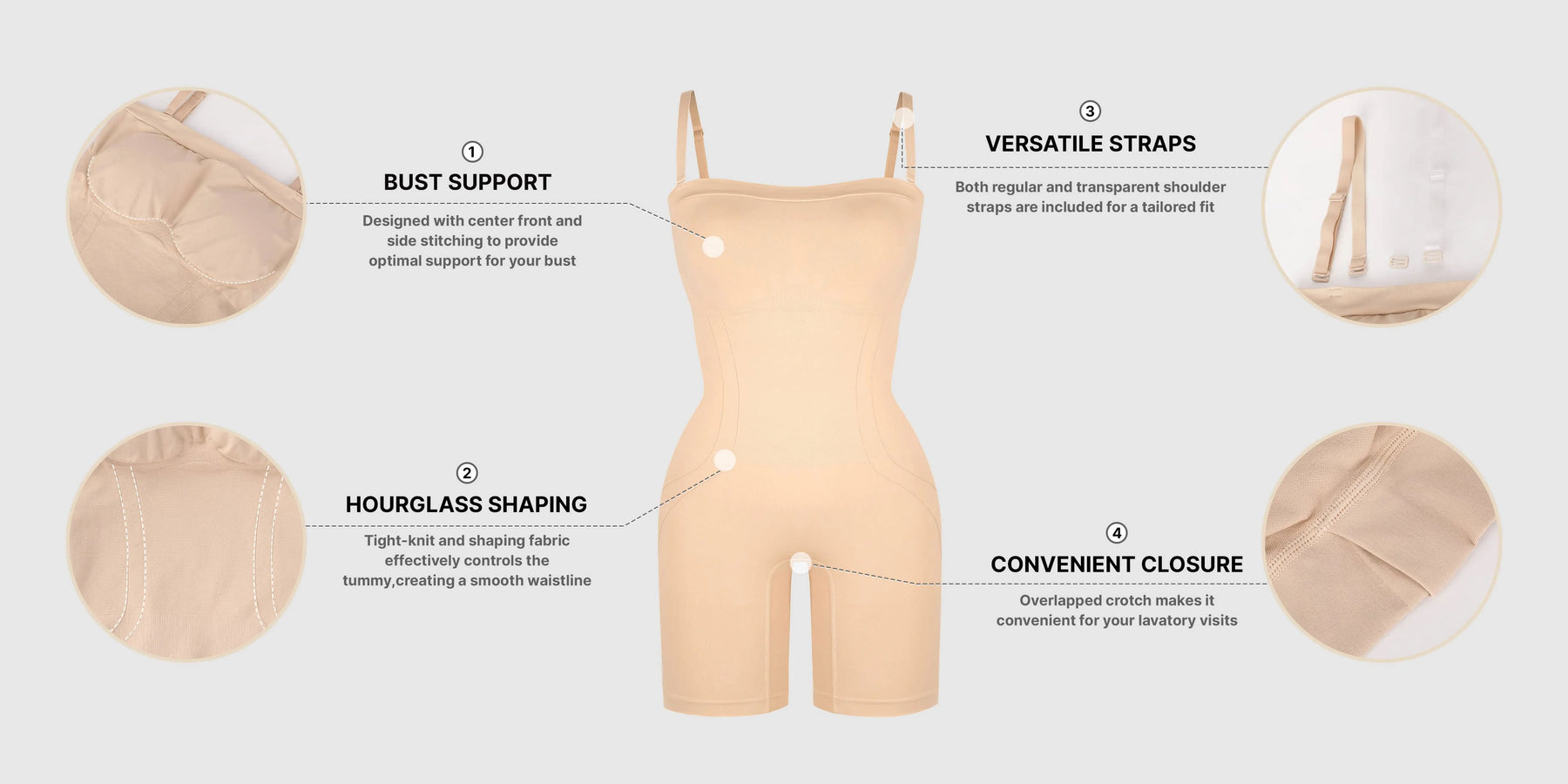 PowerConceal™ Seamless Sculpt Strapless Bodysuit