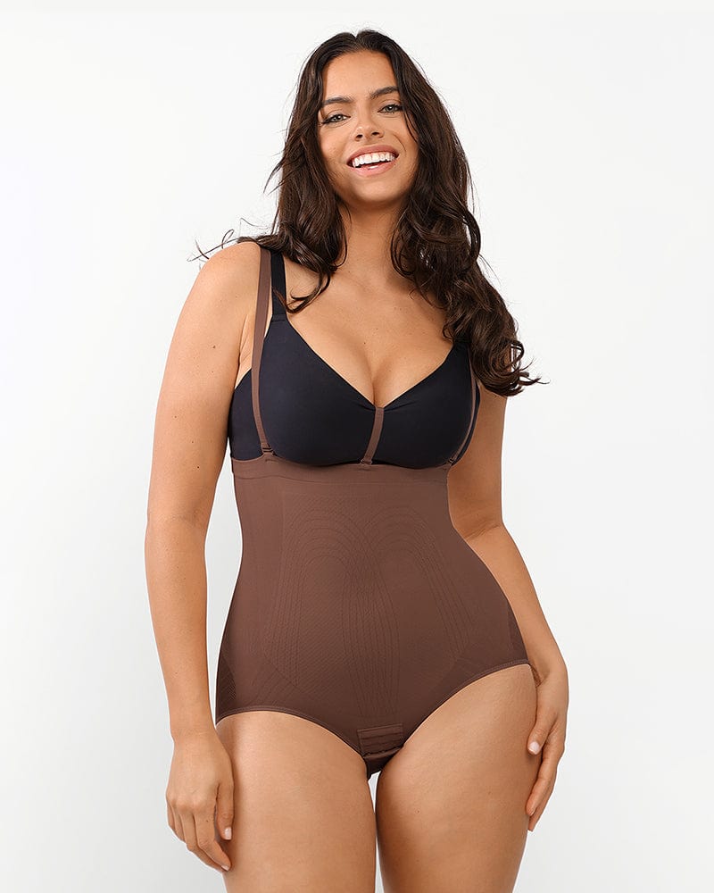 Women Firm Tummy Compression Bodysuit Shapewear with Butt Lifter L 