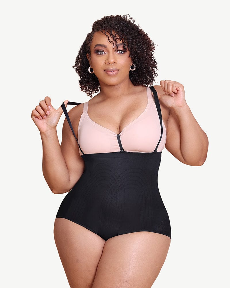 Women Firm Tummy Compression Bodysuit Shapewear with Butt Lifter L