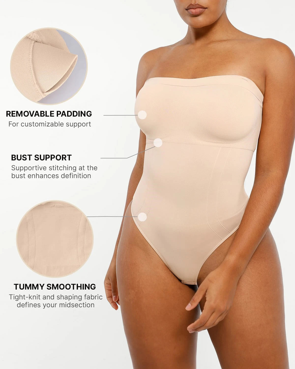 Seamless Sculpt Strapless Thong Bodysuit