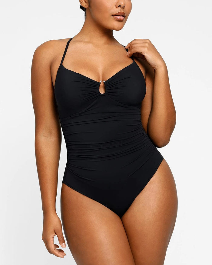 Smart Sculpt U-Ring Cut Out Shaping Swimsuit