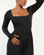 Square Neckline Built-In Shaping Jumpsuit