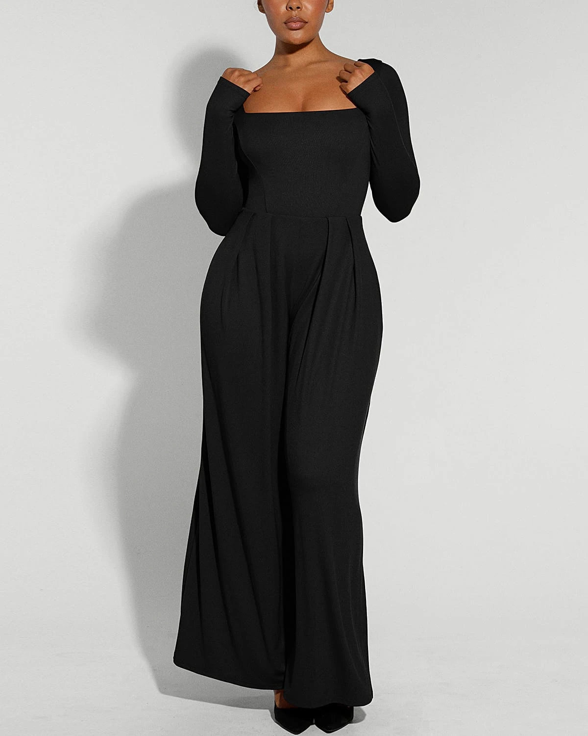 Square Neckline Built-In Shaping Jumpsuit